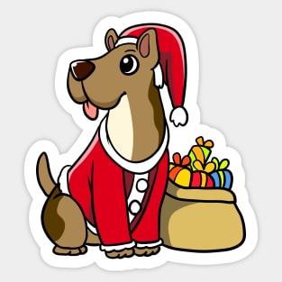 Great Dane Santa Sticker